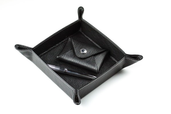 Taschenleerer PREMIUM LEDER SOFT GRAIN schwarz (genarbt)