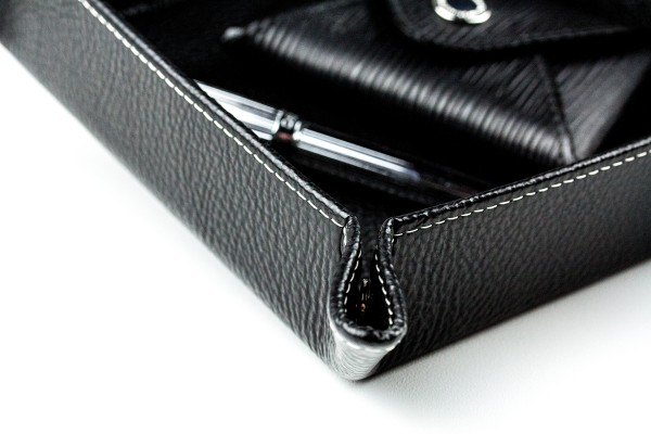 Taschenleerer PREMIUM LEDER SOFT GRAIN schwarz (genarbt)