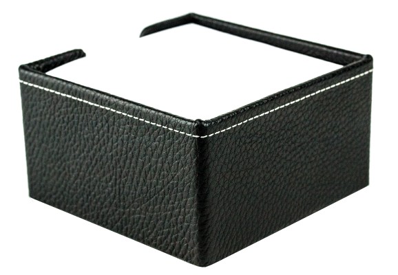 Zettelkasten PREMIUM LEDER SOFT GRAIN schwarz (genarbt)