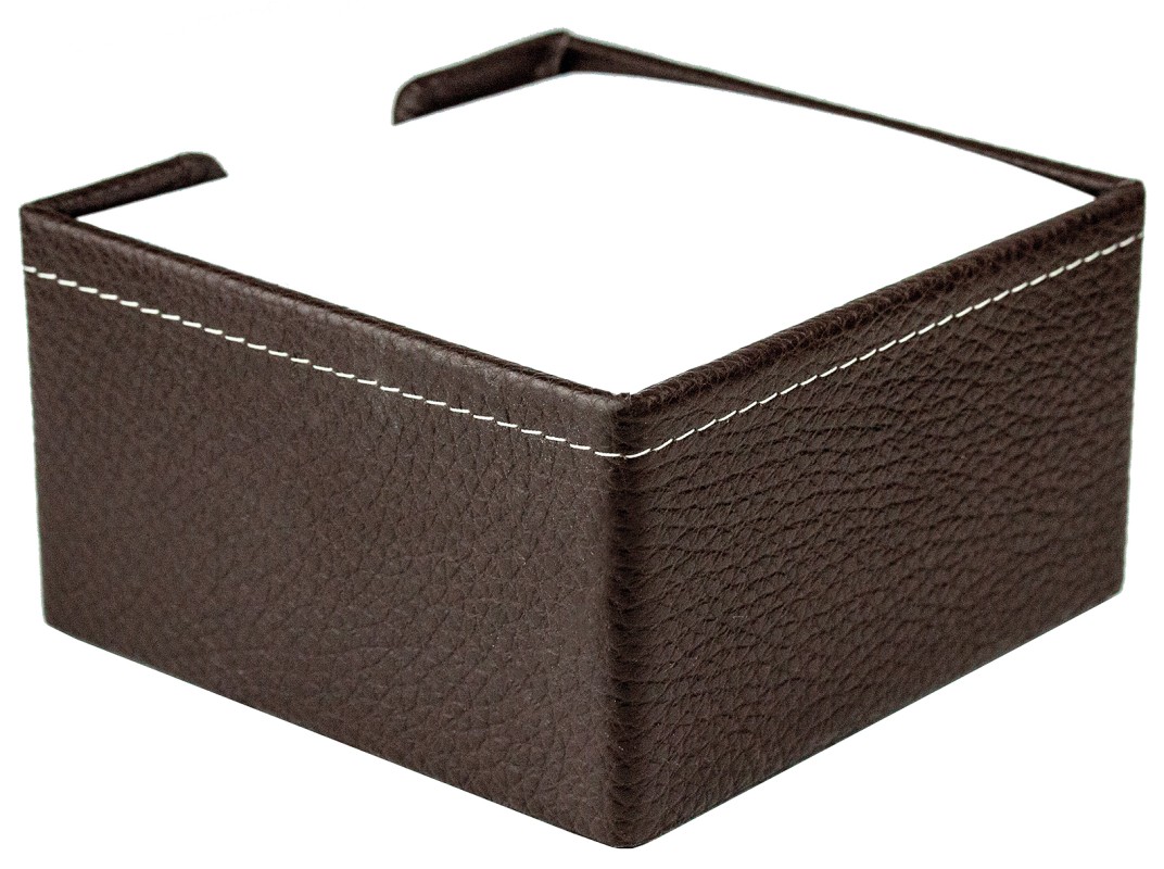 Zettelkasten PREMIUM LEDER SOFT GRAIN dunkelbraun (genarbt)