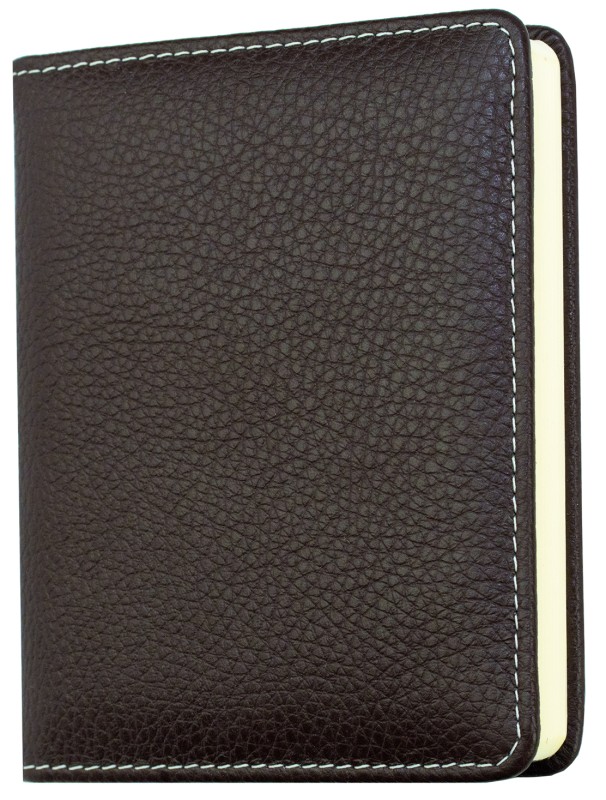 3 Jahreskalender (vergleichend) PREMIUM LEDER SOFT GRAIN dunkelbraun (genarbt)