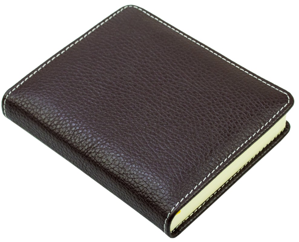 3 Jahreskalender (vergleichend) PREMIUM LEDER SOFT GRAIN dunkelbraun (genarbt)