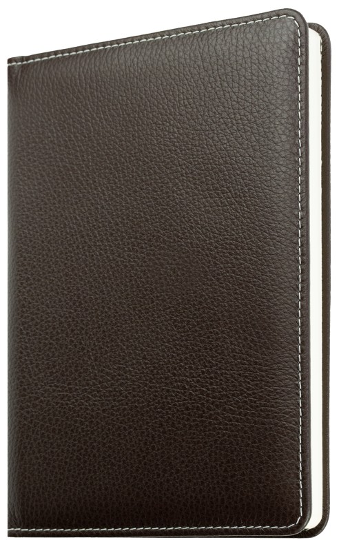 5 Jahreskalender (vergleichend) PREMIUM LEDER SOFT GRAIN dunkelbraun (genarbt)