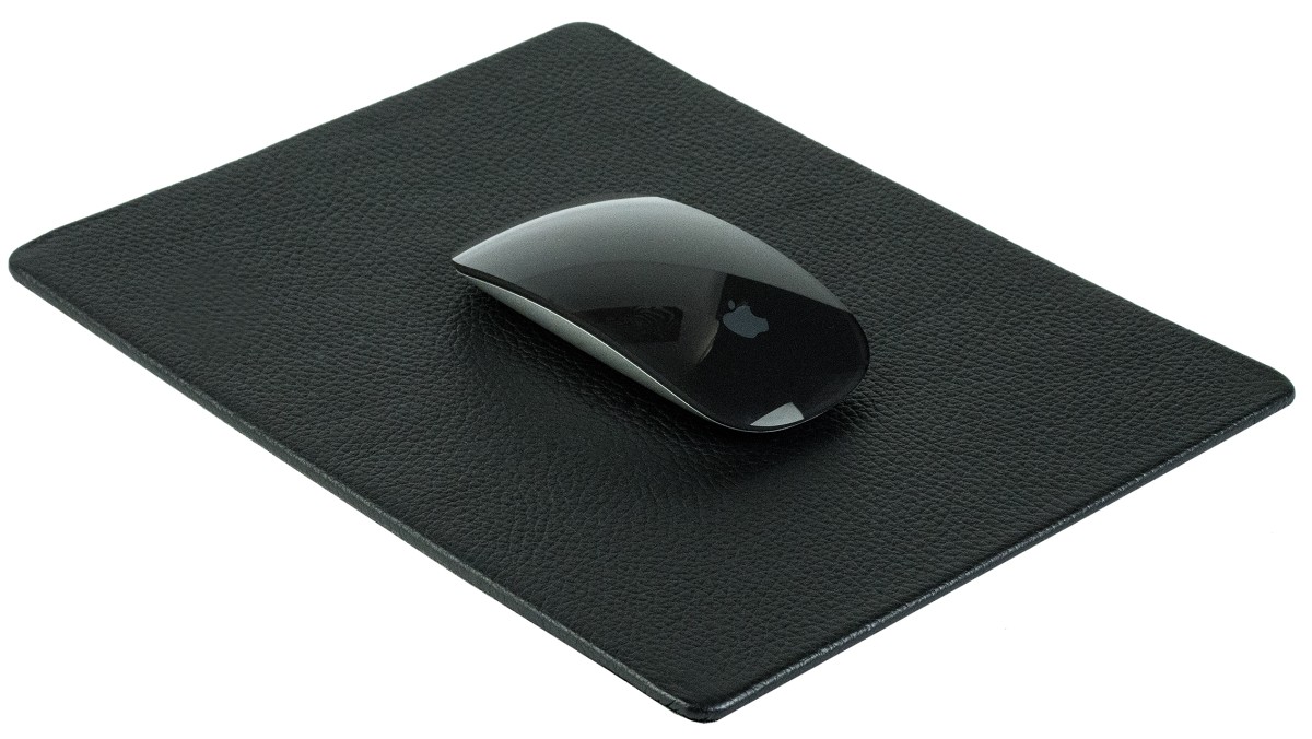 Mousepad PREMIUM LEDER SOFT GRAIN schwarz (genarbt)