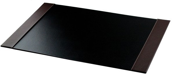 Schreibunterlage mit 2 Seitenleisten PREMIUM LEDER SOFT GRAIN dunkelbraun (genarbt)