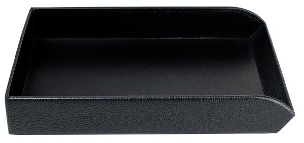 Briefablagekasten PREMIUM LEDER SOFT GRAIN schwarz (genarbt)