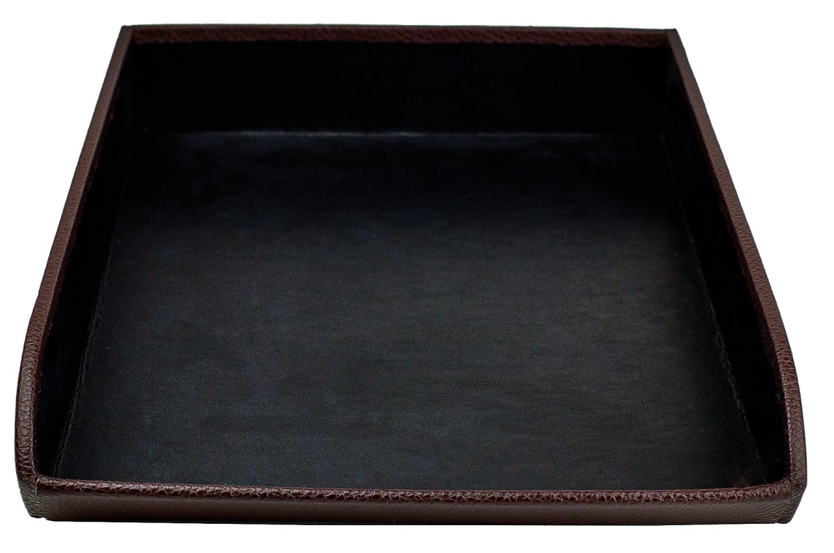 Briefablagekasten PREMIUM LEDER SOFT GRAIN dunkelbraun (genarbt)