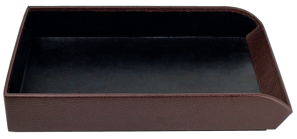 Briefablagekasten PREMIUM LEDER SOFT GRAIN dunkelbraun (genarbt)