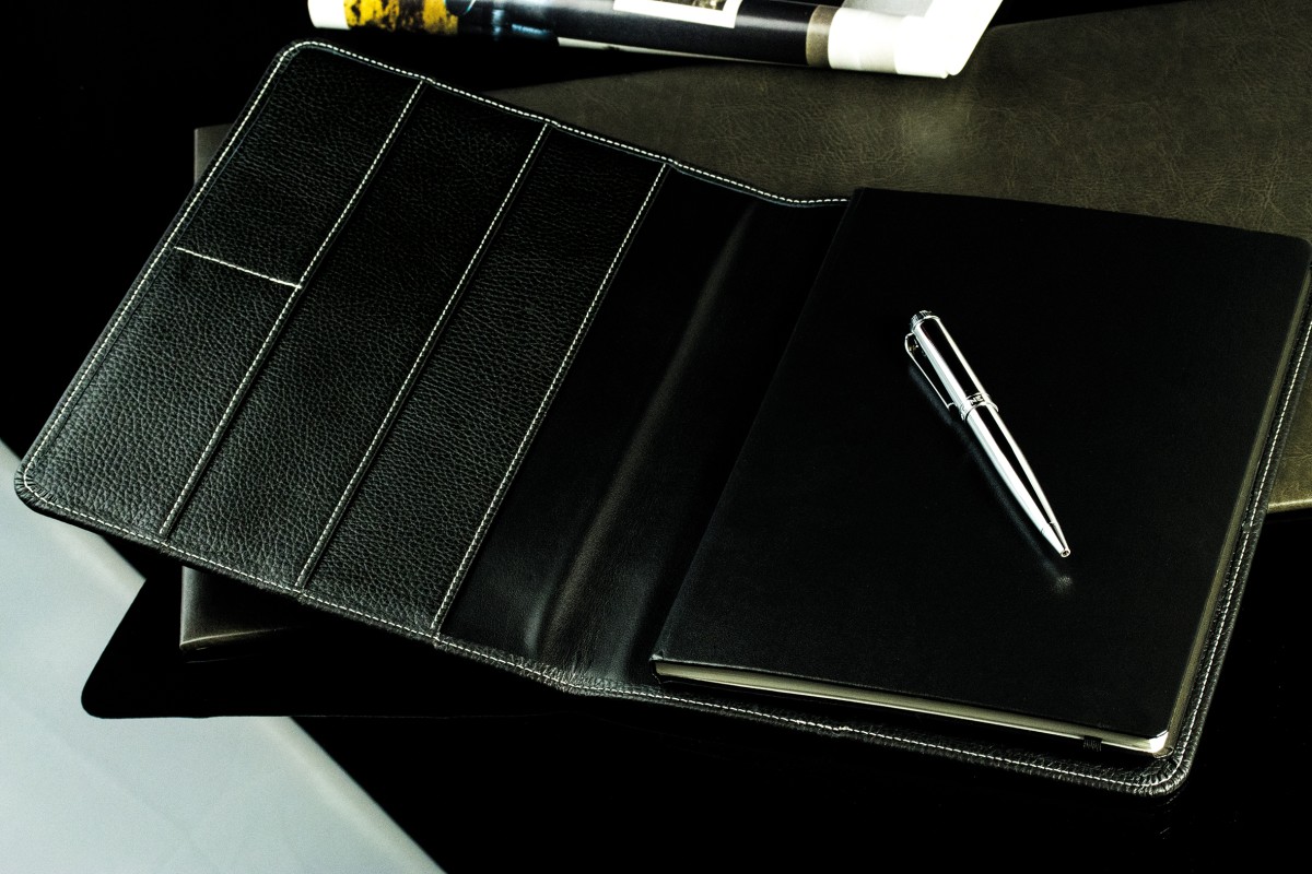 Kalenderbuch DIN B5 für das Jahr 2027 PREMIUM LEDER SOFT GRAIN schwarz (genarbt)