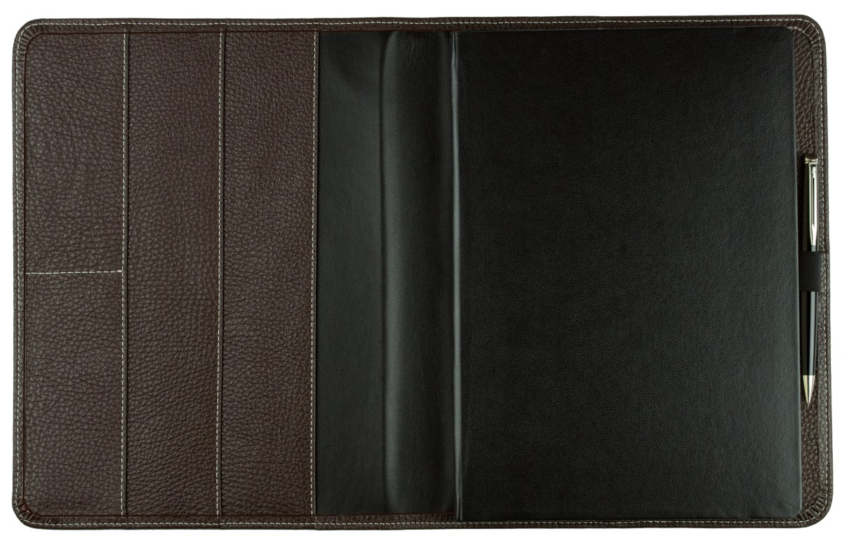 Kalenderbuch DIN B5 für das Jahr 2027 PREMIUM LEDER SOFT GRAIN dunkelbraun (genarbt)