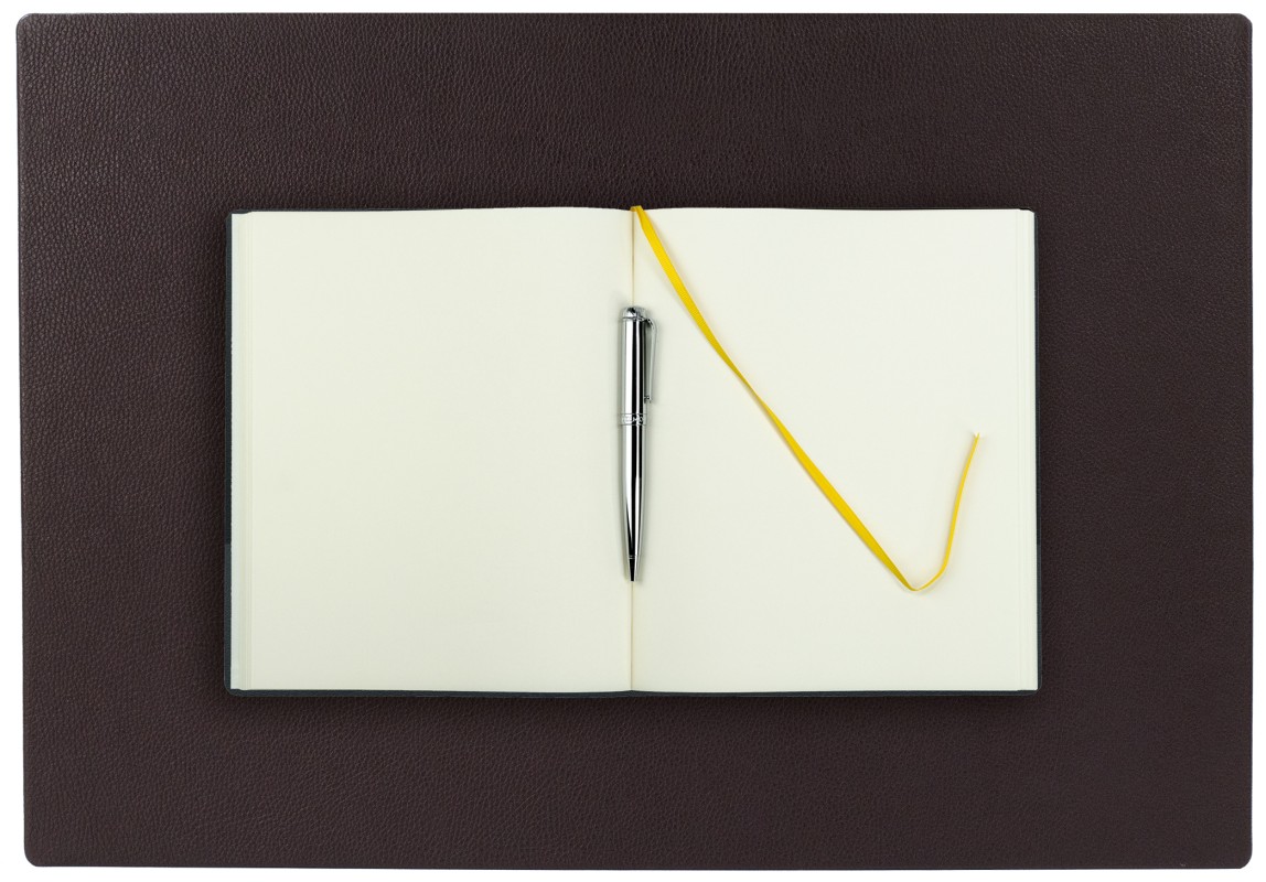 Schreibunterlage XXL 65x45 PREMIUM LEDER SOFT GRAIN dunkelbraun (genarbt)