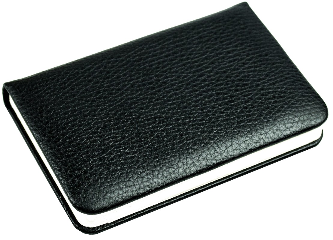 Notizbuch Pocket Format (gebunden) | Echtleder | SOFTGRAIN schwarz