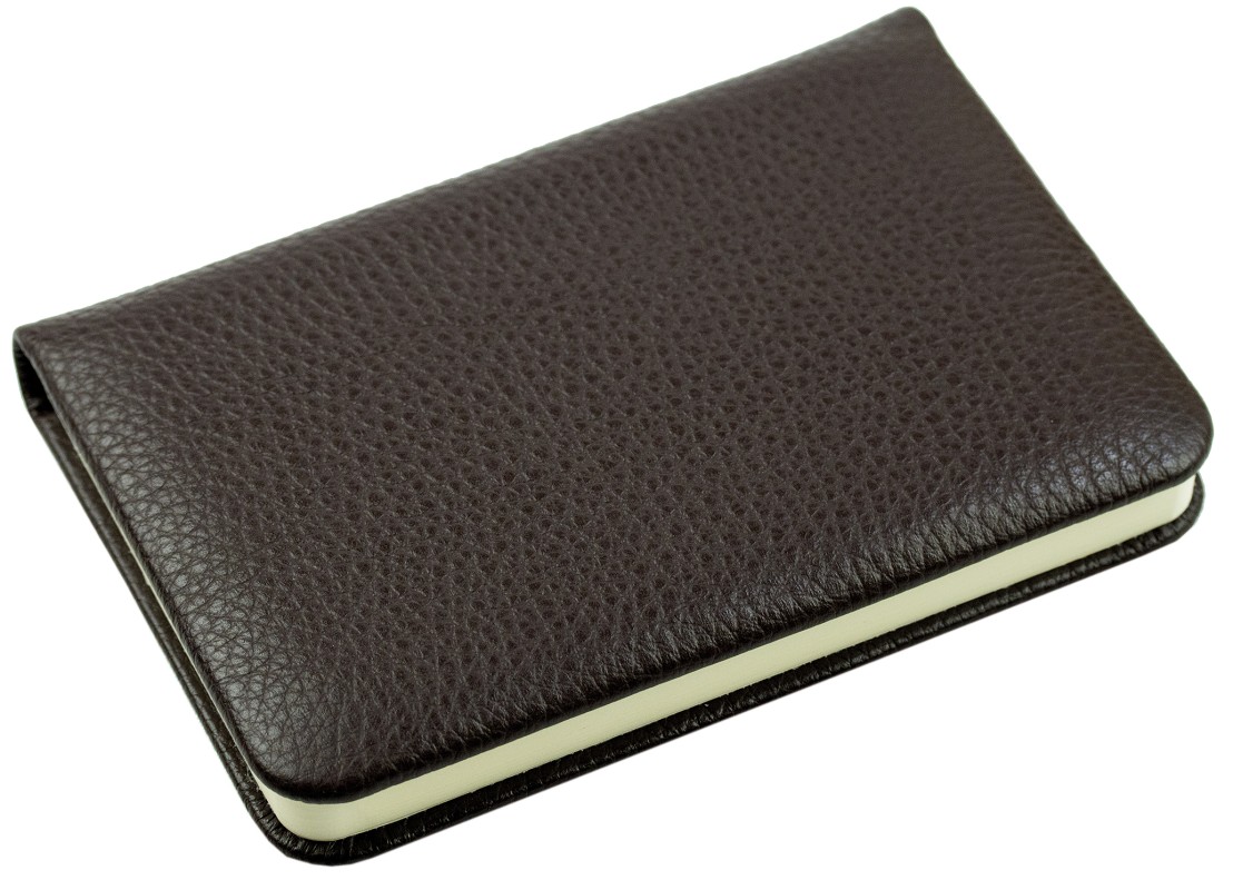 Notizbuch Pocket Format (gebunden) | Echtleder | SOFTGRAIN dunkelbraun