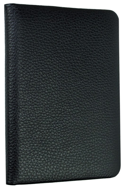 Adressbuch DIN A6+ (gebunden) | Echtleder | SOFTGRAIN schwarz