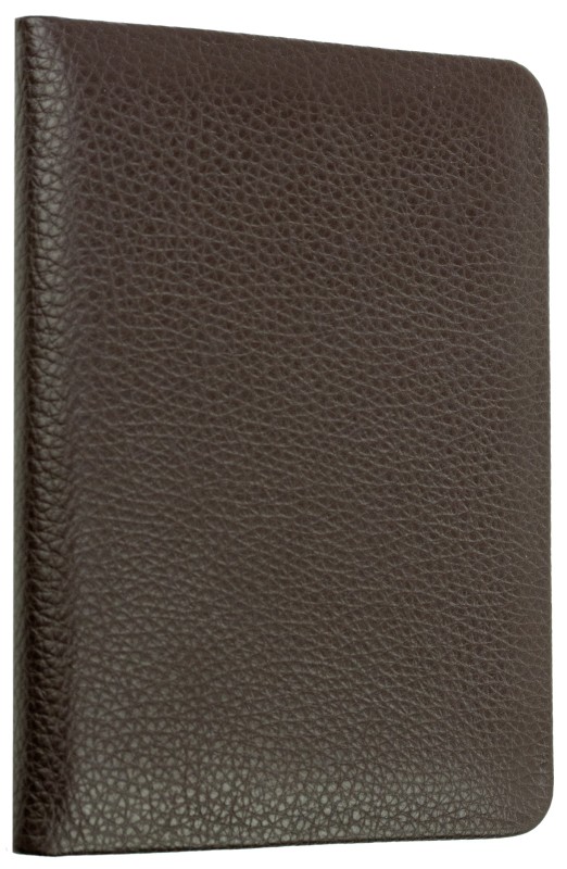 Adressbuch DIN A6+ (gebunden) | Echtleder | SOFTGRAIN dunkelbraun