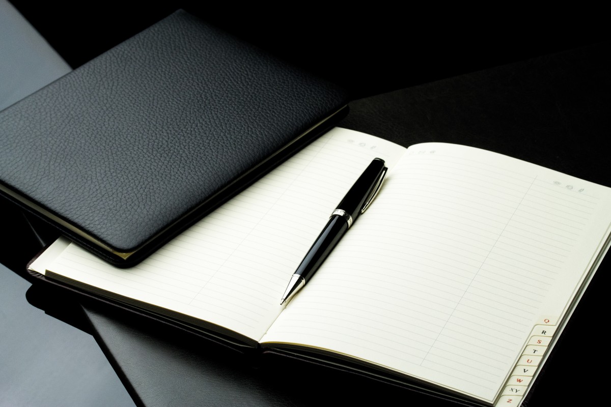 Adressbuch DIN A5 (gebunden) | Echtleder | SOFTGRAIN schwarz