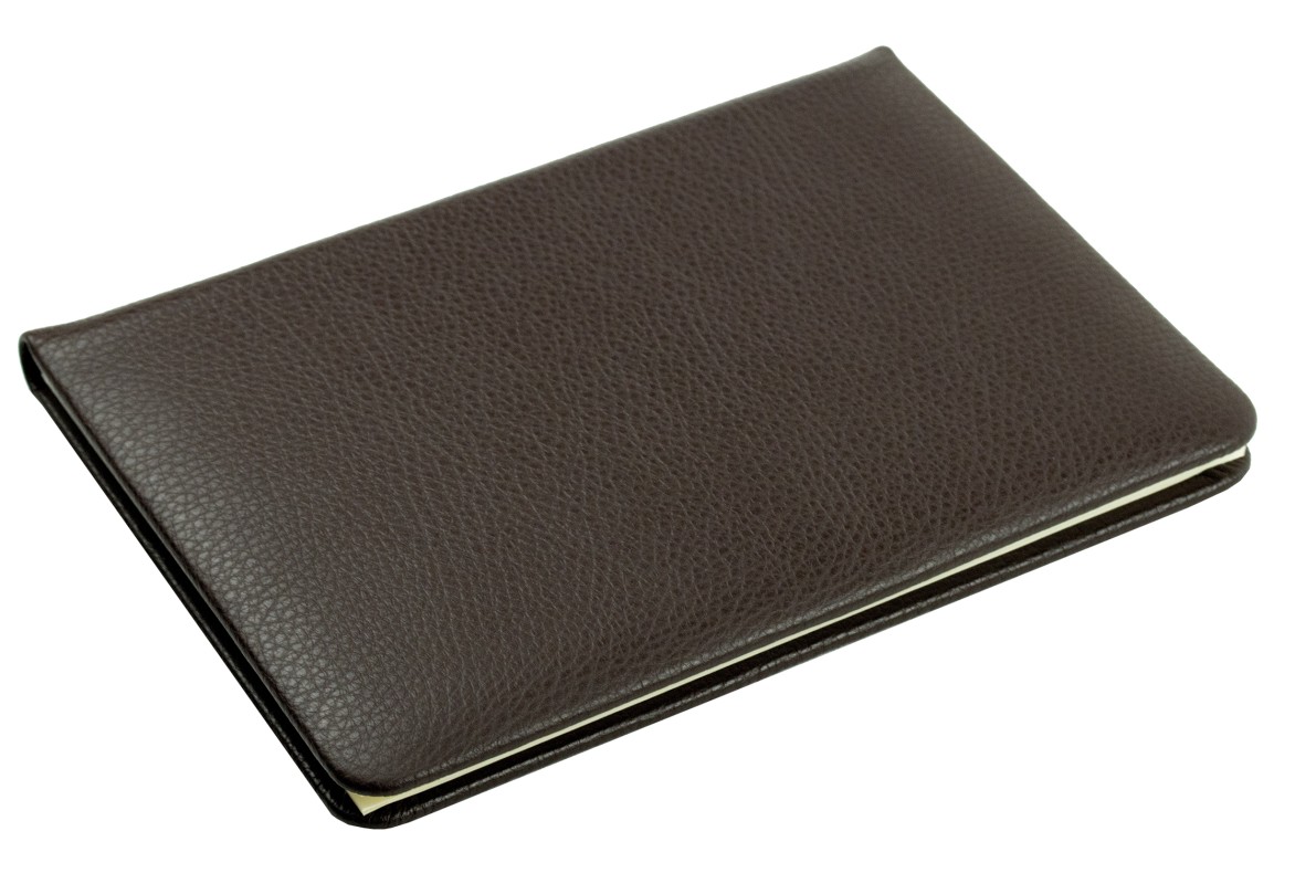 Adressbuch DIN A5 (gebunden) | Echtleder | SOFTGRAIN dunkelbraun