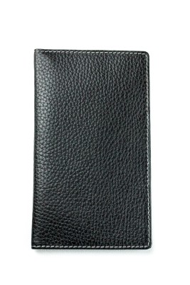 Leporello Faltkalender deutsch 2026 PREMIUM LEDER SOFT GRAIN schwarz (genarbt)