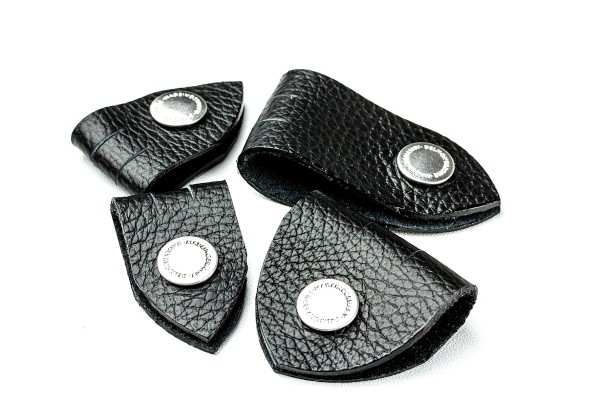Kabel Organizer Set - Kabelbinder 4-teilig PREMIUM LEDER Soft Grain schwarz