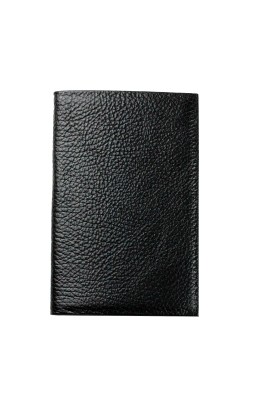 Pocket / Westentaschen Adressbuch (gebunden) PREMIUM LEDER SOFTGRAIN schwarz (genarbt)