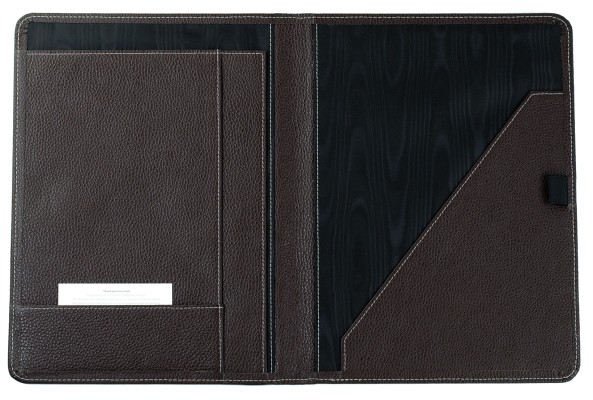 Notizbuch DIN A4+ (auswechselbar) PREMIUM LEDER SOFTGRAIN  dunkelbraun (genarbt)