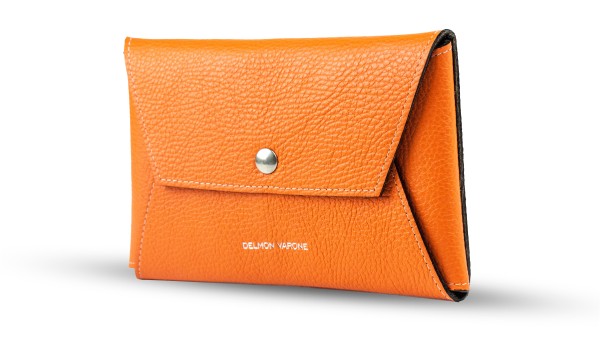 Zubehörtasche SMALL für Macbook & iPad PREMIUM LEDER SOFT GRAIN orange