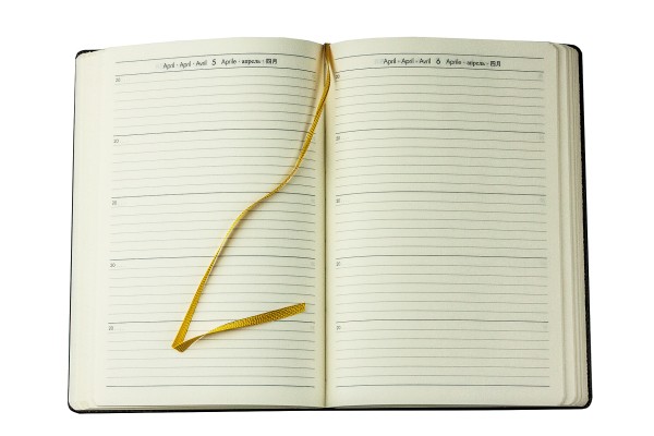 5 Jahreskalender (vergleichend) PREMIUM LEDER SOFT GRAIN dunkelbraun (genarbt)