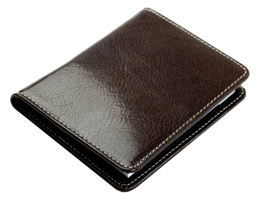 Memoblock DIN A7 PREMIUM LEDER VINTAGE Anilin marronebraun