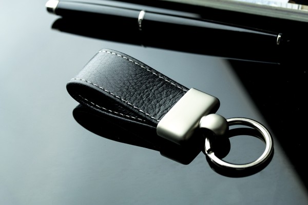 Schlüsselanhänger PREMIUM LEDER VINTAGE Anilin schwarz