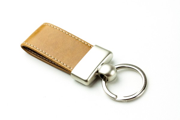 Schlüsselanhänger PREMIUM LEDER VINTAGE Anilin cuoiobraun