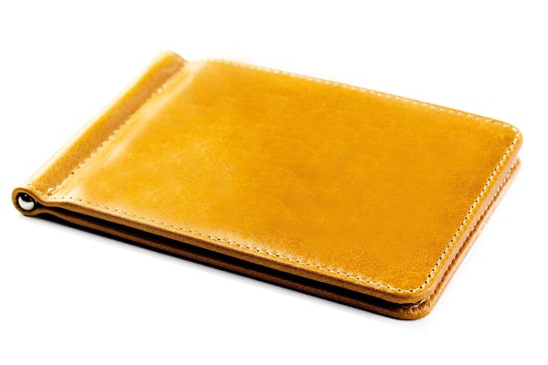 Dollar Clip Börse PREMIUM LEDER VINTAGE Anilin cuoiobraun - RFID Protected