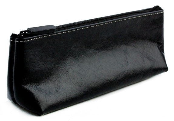 Schlamperetui XXL PREMIUM LEDER VINTAGE Anilin schwarz