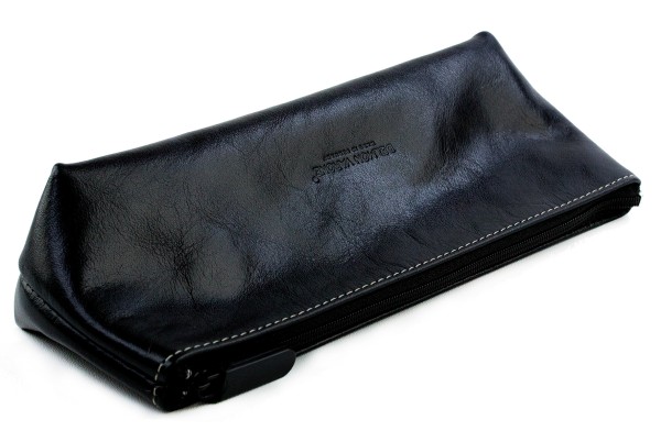 Schlamperetui XXL PREMIUM LEDER VINTAGE Anilin schwarz