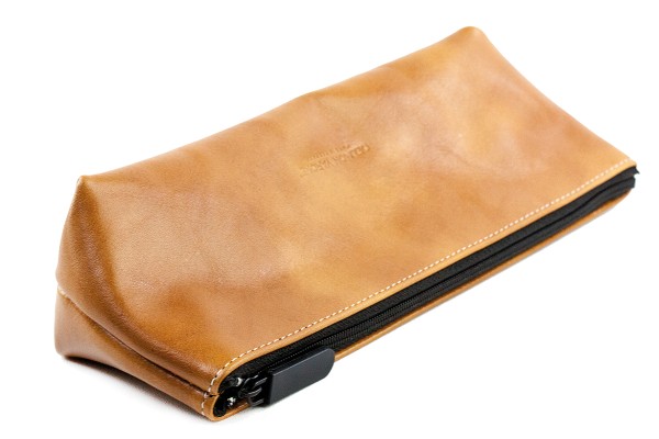 Schlamperetui XXL PREMIUM LEDER VINTAGE Anilin cuoiobraun