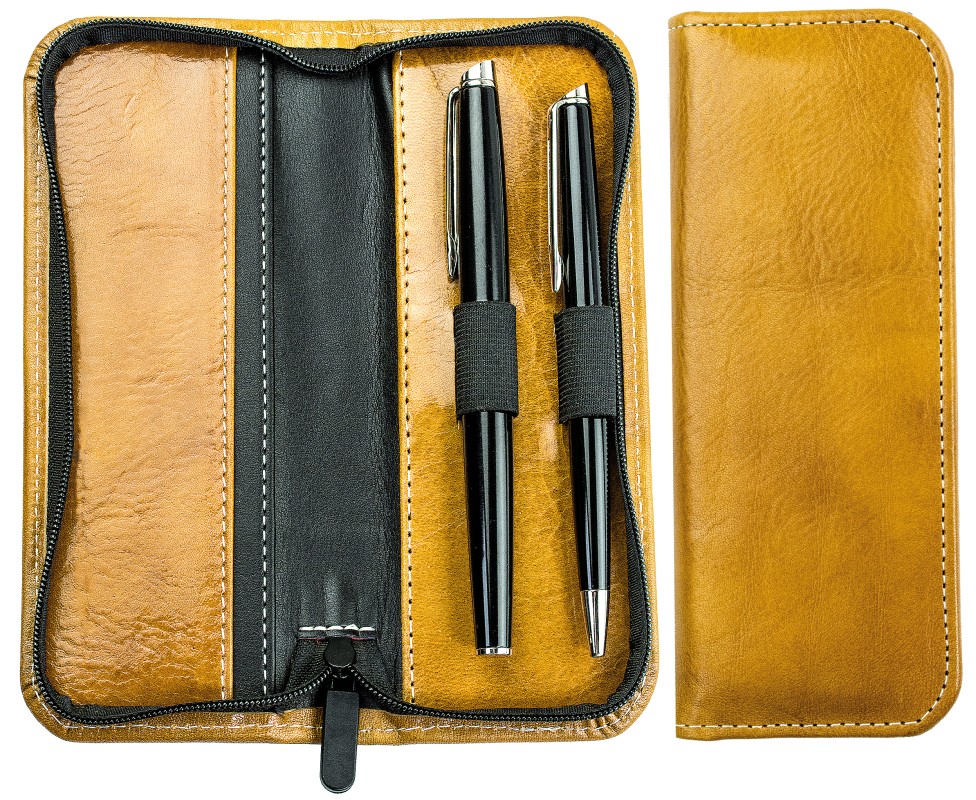 RV-Schreibgeräteetui PREMIUM LEDER VINTAGE Anilin cuoiobraun