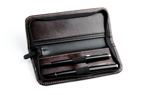 RV-Schreibgeräteetui PREMIUM LEDER VINTAGE Anilin marronebraun