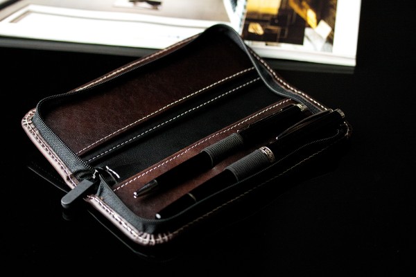 RV-Schreibgeräteetui PREMIUM LEDER VINTAGE Anilin marronebraun