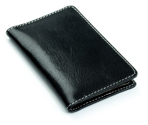 Visitenkartenetui PREMIUM LEDER VINTAGE Anilin schwarz