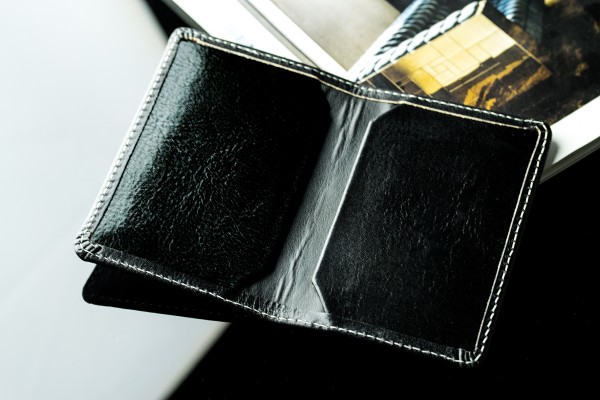 Visitenkartenetui PREMIUM LEDER VINTAGE Anilin schwarz
