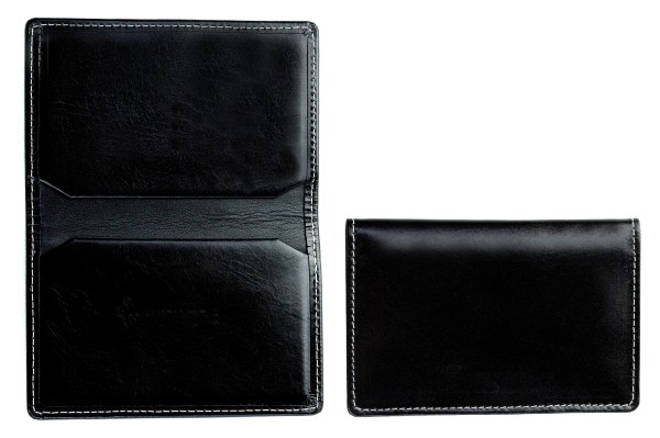 Visitenkartenetui PREMIUM LEDER VINTAGE Anilin schwarz