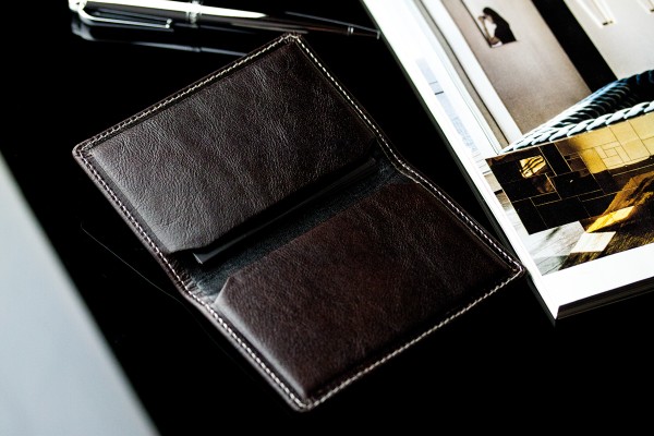 Visitenkartenetui PREMIUM LEDER VINTAGE Anilin marronebraun