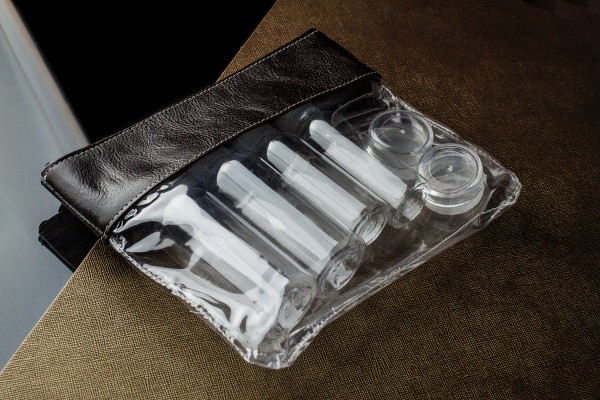 Flugbeutel mit Inhalt PREMIUM LEDER VINTAGE Anilin marronebraun