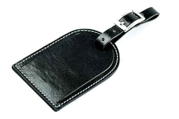 Kofferanhänger PREMIUM LEDER VINTAGE Anilin schwarz