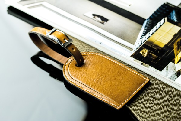 Kofferanhänger PREMIUM LEDER VINTAGE Anilin cuoiobraun