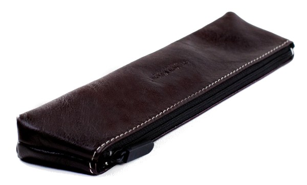 Schlamperetui small PREMIUM LEDER VINTAGE Anilin marronebraun