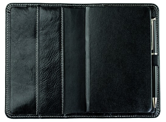 Pocket Kalenderbuch DIN A6 2026 PREMIUM LEDER VINTAGE Anilin schwarz