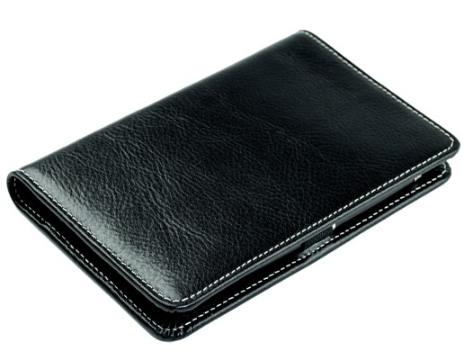 Pocket Kalenderbuch DIN A6 2026 PREMIUM LEDER VINTAGE Anilin schwarz