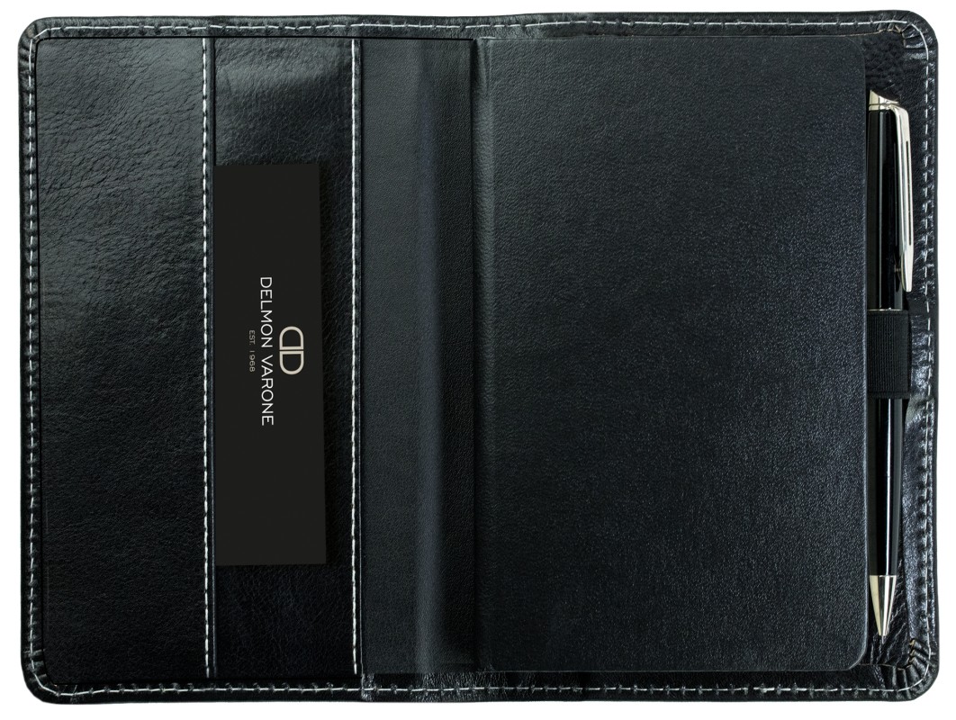 Pocket Kalenderbuch DIN A6 2027 PREMIUM LEDER VINTAGE Anilin schwarz