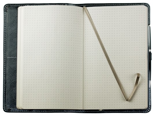 Notizbuch cirka DIN A5 (auswechselbar) PREMIUM LEDER VINTAGE Anilin schwarz