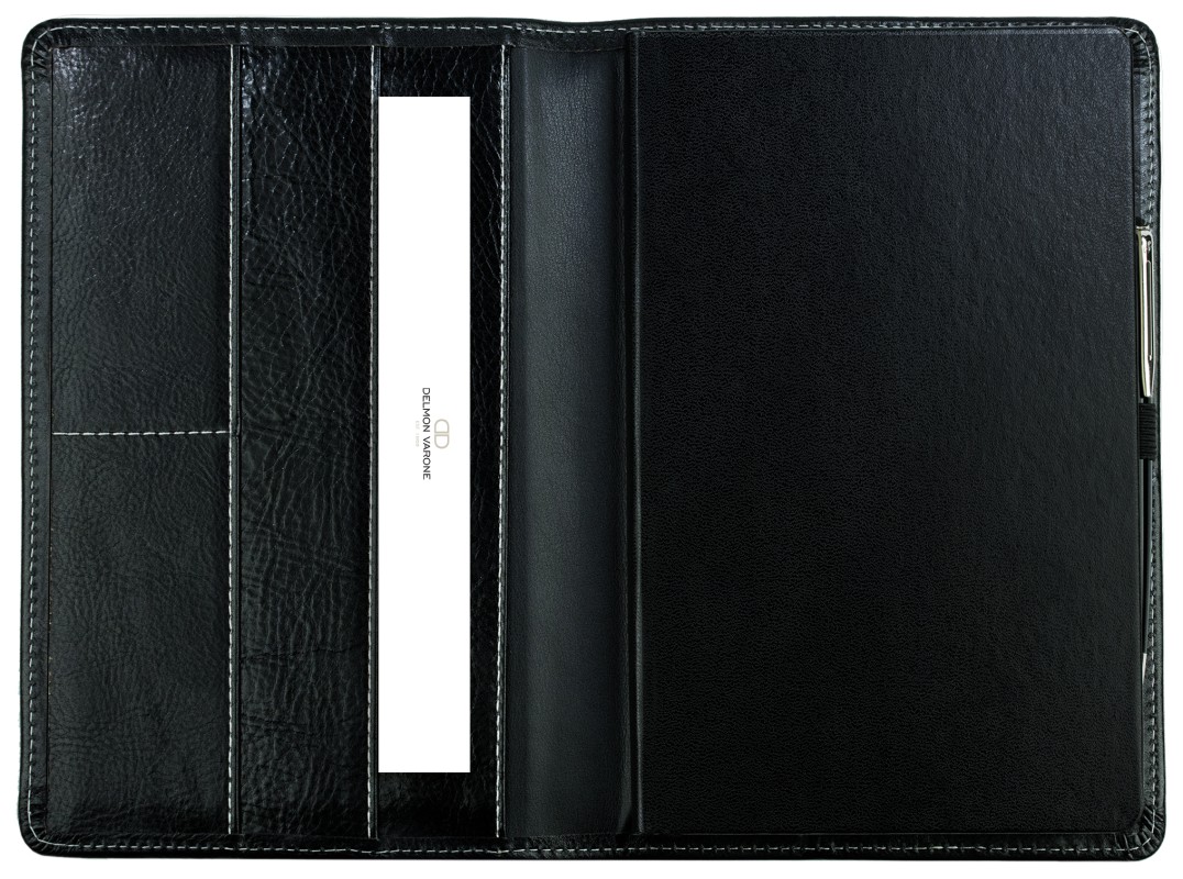 Notizbuch DIN A5 schmal | Echtleder | VINTAGE schwarz